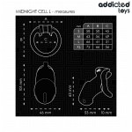 ADDICTED TOYS LOCKED - GAIOLA DE PÃNIS CELL MINDNIGHT TAMANHO L